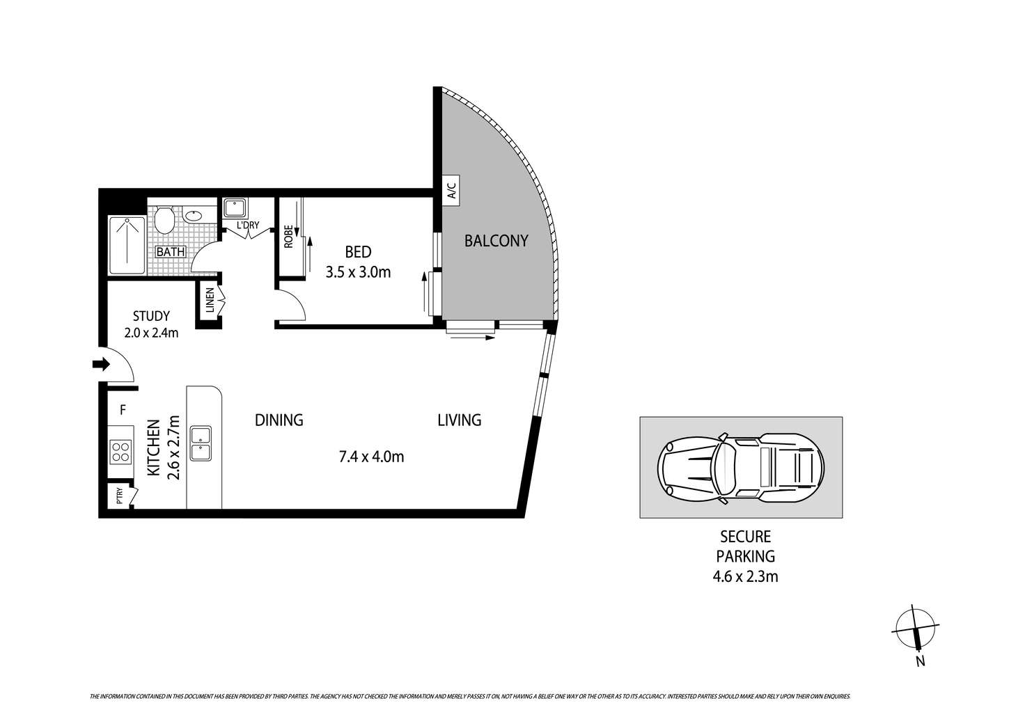 Floorplan of Homely apartment listing, 2802/14 Hill Road, Wentworth Point NSW 2127