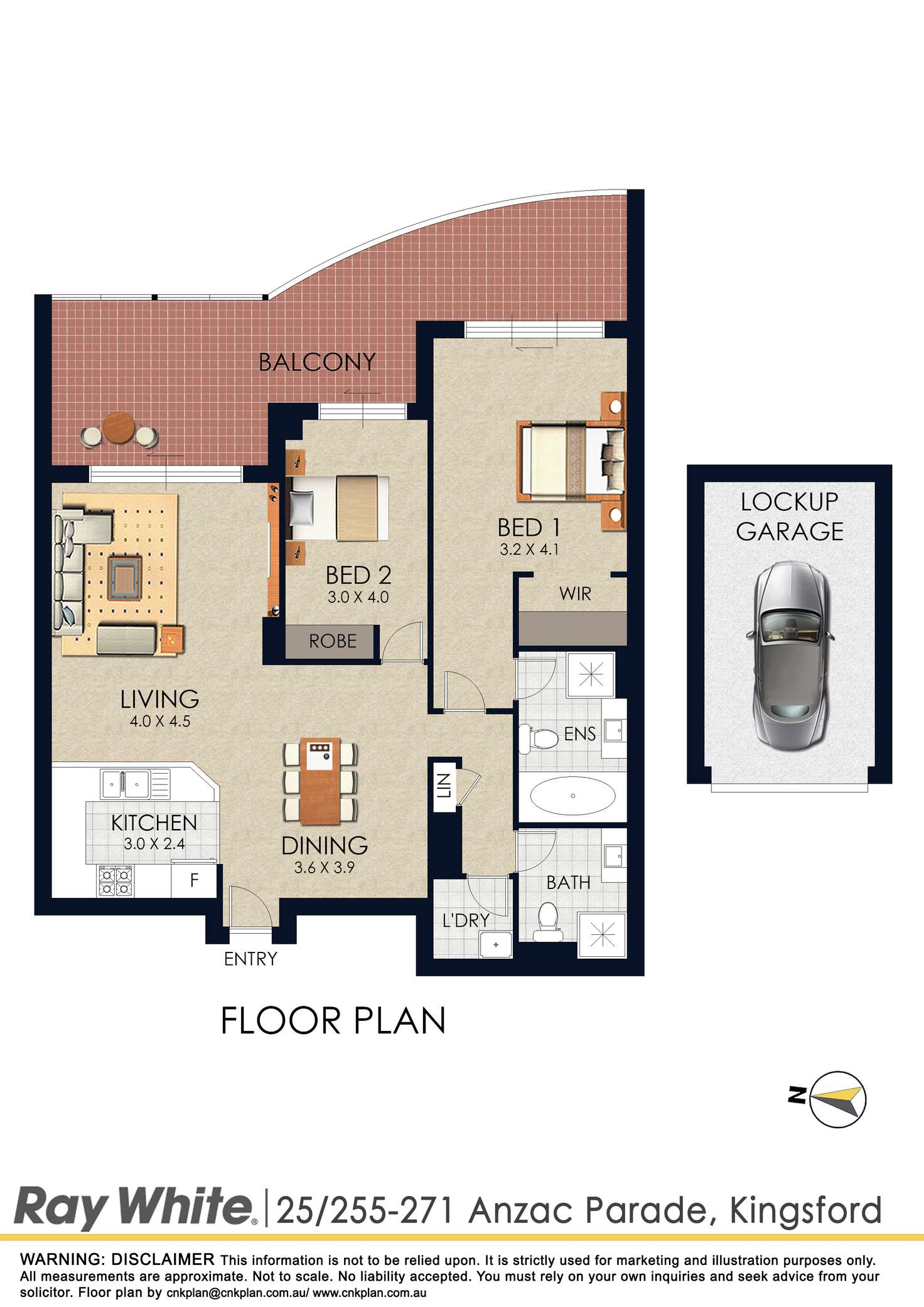 Floorplan of Homely apartment listing, 25/255 Anzac Parade, Kingsford NSW 2032