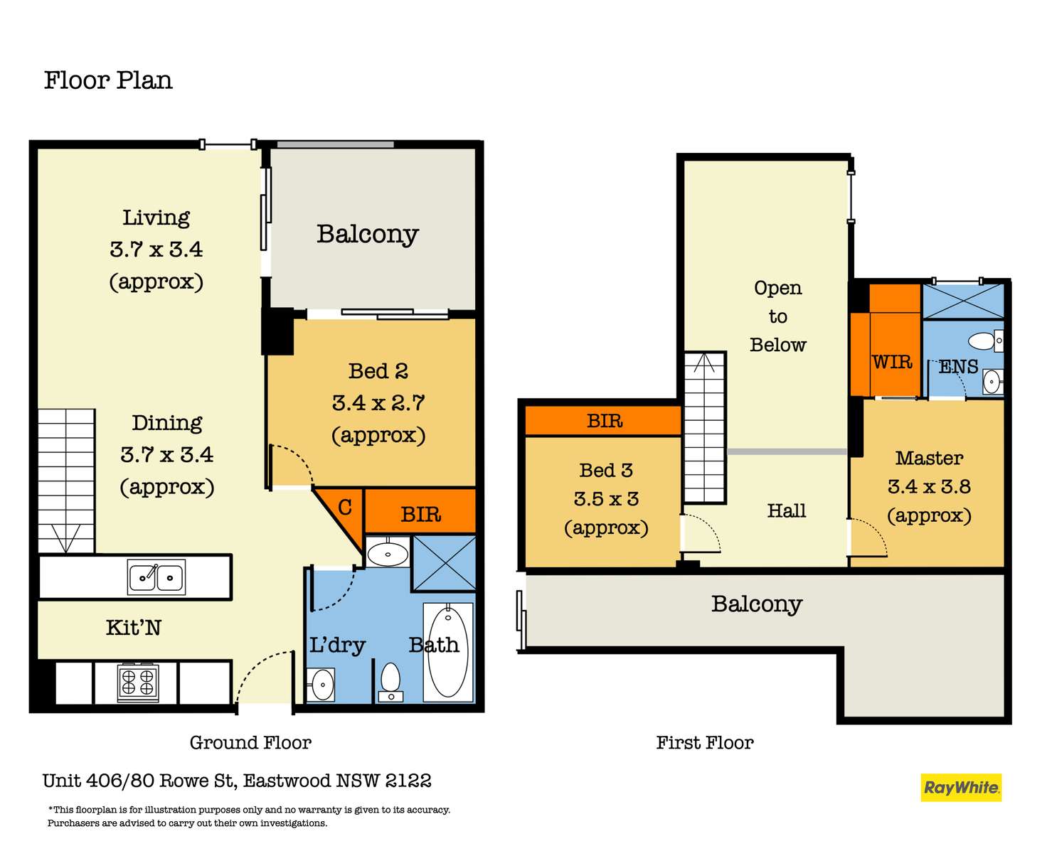 Floorplan of Homely apartment listing, 406/62-80 Rowe Street, Eastwood NSW 2122
