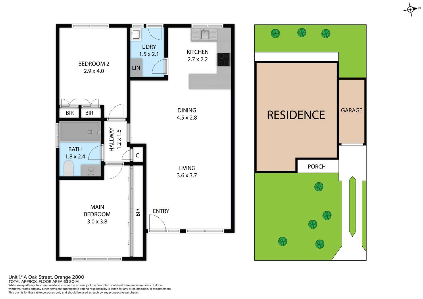 Floorplan of Homely house listing, 1/1A Oak Street, Orange NSW 2800