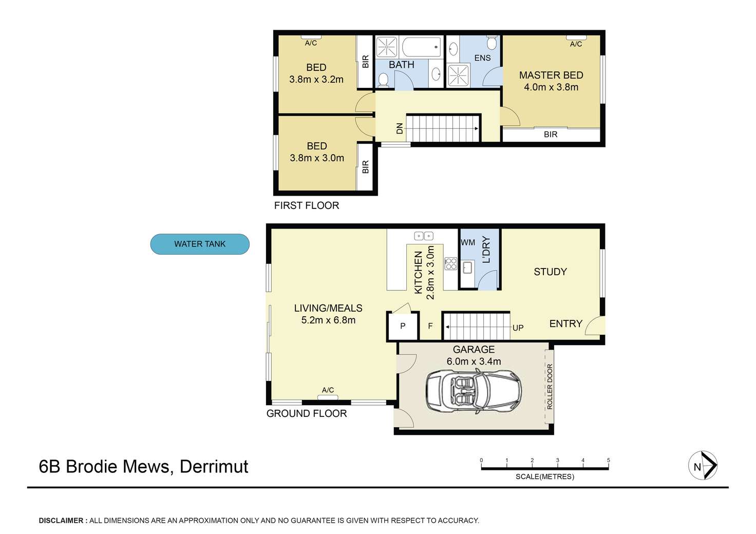Floorplan of Homely townhouse listing, 6B Brodie Mews, Derrimut VIC 3026