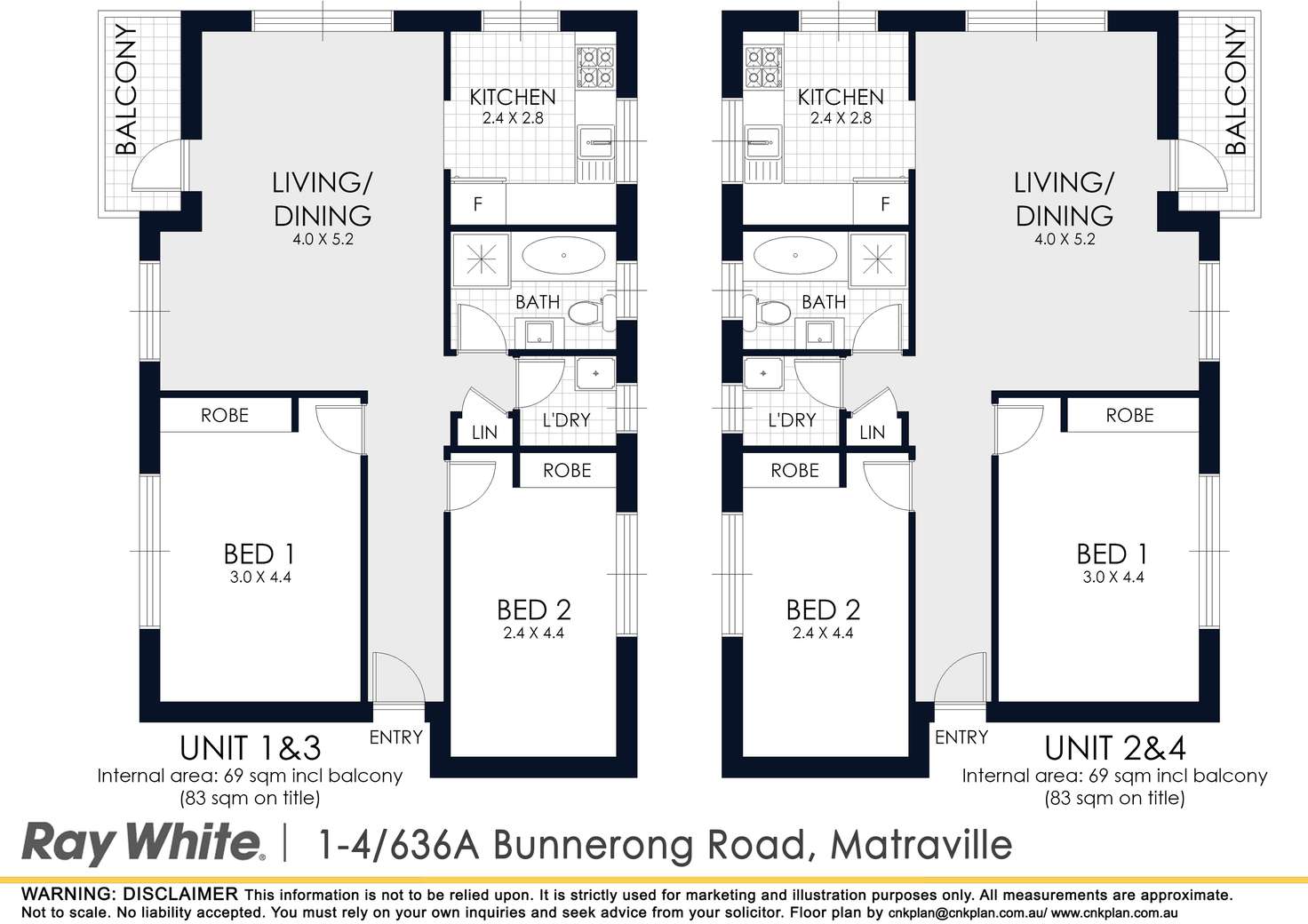 Floorplan of Homely blockOfUnits listing, 1-4/636A Bunnerong Road, Matraville NSW 2036
