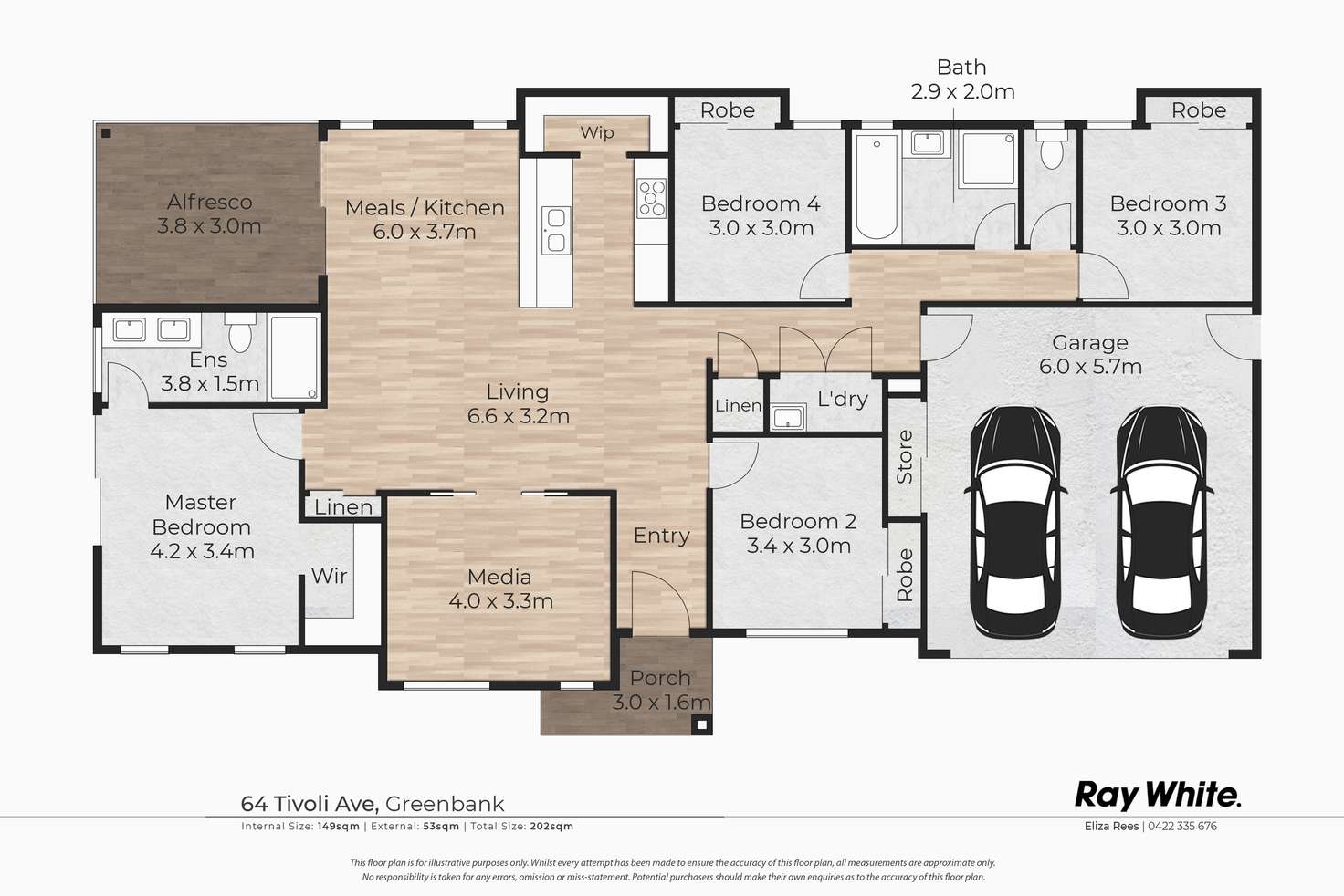 Floorplan of Homely house listing, 64 Tivoli Avenue, Greenbank QLD 4124