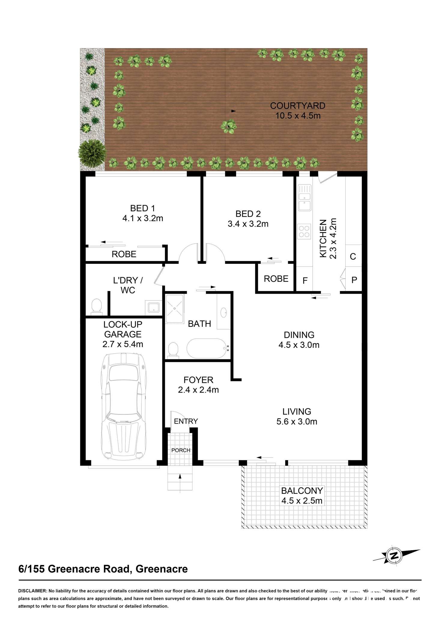 Floorplan of Homely villa listing, 6/155 Greenacre Road, Greenacre NSW 2190