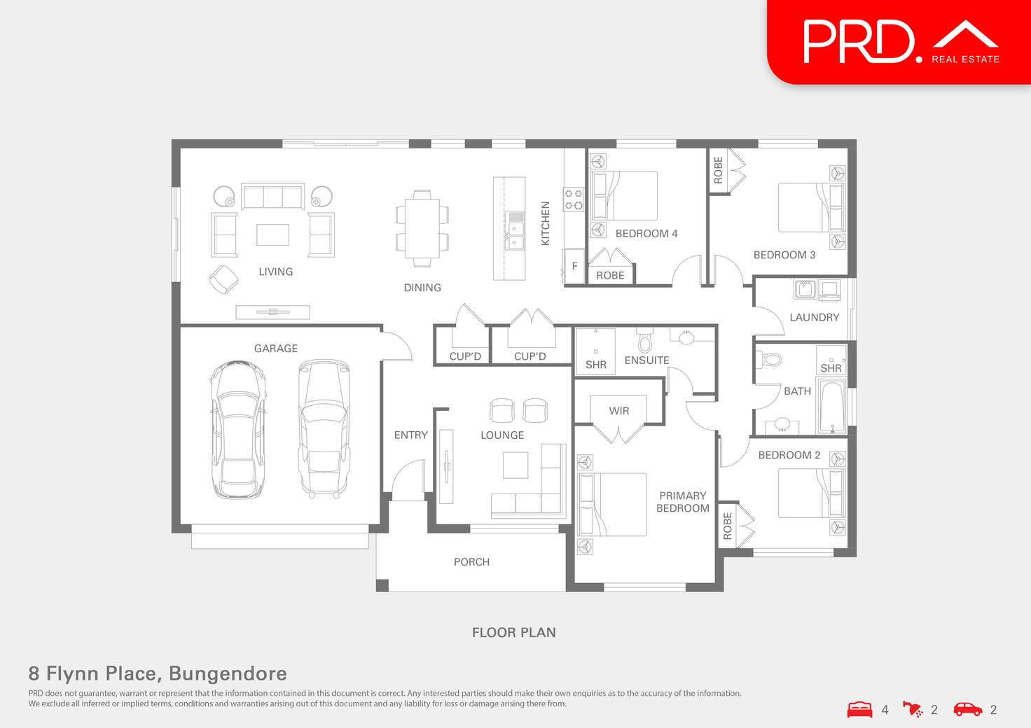 Floorplan of Homely house listing, 8 Flynn Place, Bungendore NSW 2621