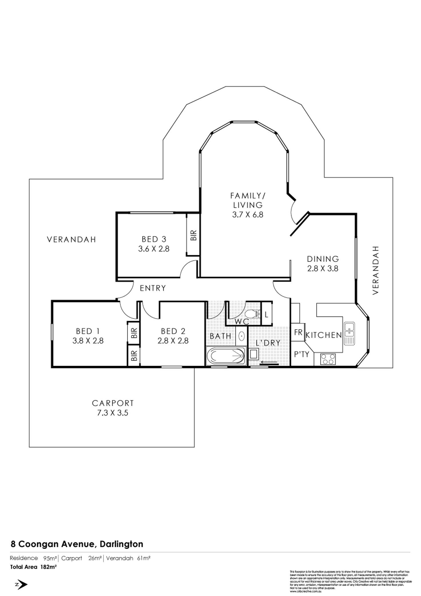 Floorplan of Homely house listing, 8 Coongan Avenue, Greenmount WA 6056
