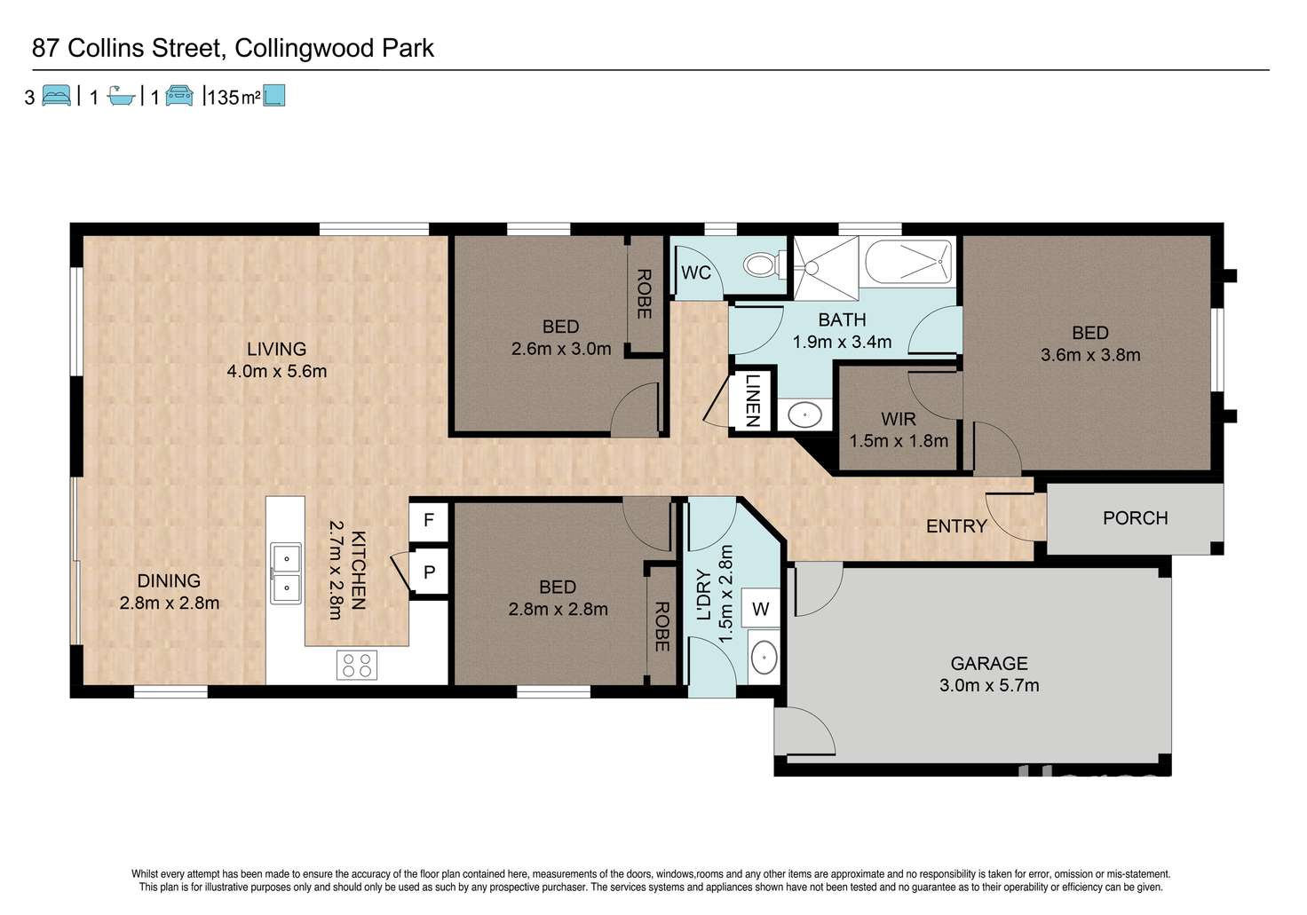 Floorplan of Homely house listing, 87 Collins Street, Collingwood Park QLD 4301