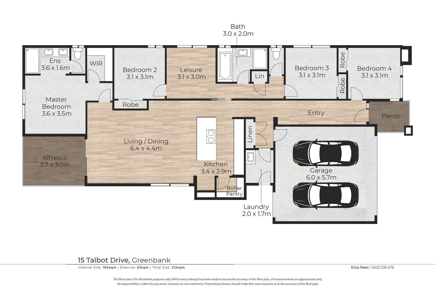Floorplan of Homely house listing, 15 Talbot Drive, Greenbank QLD 4124