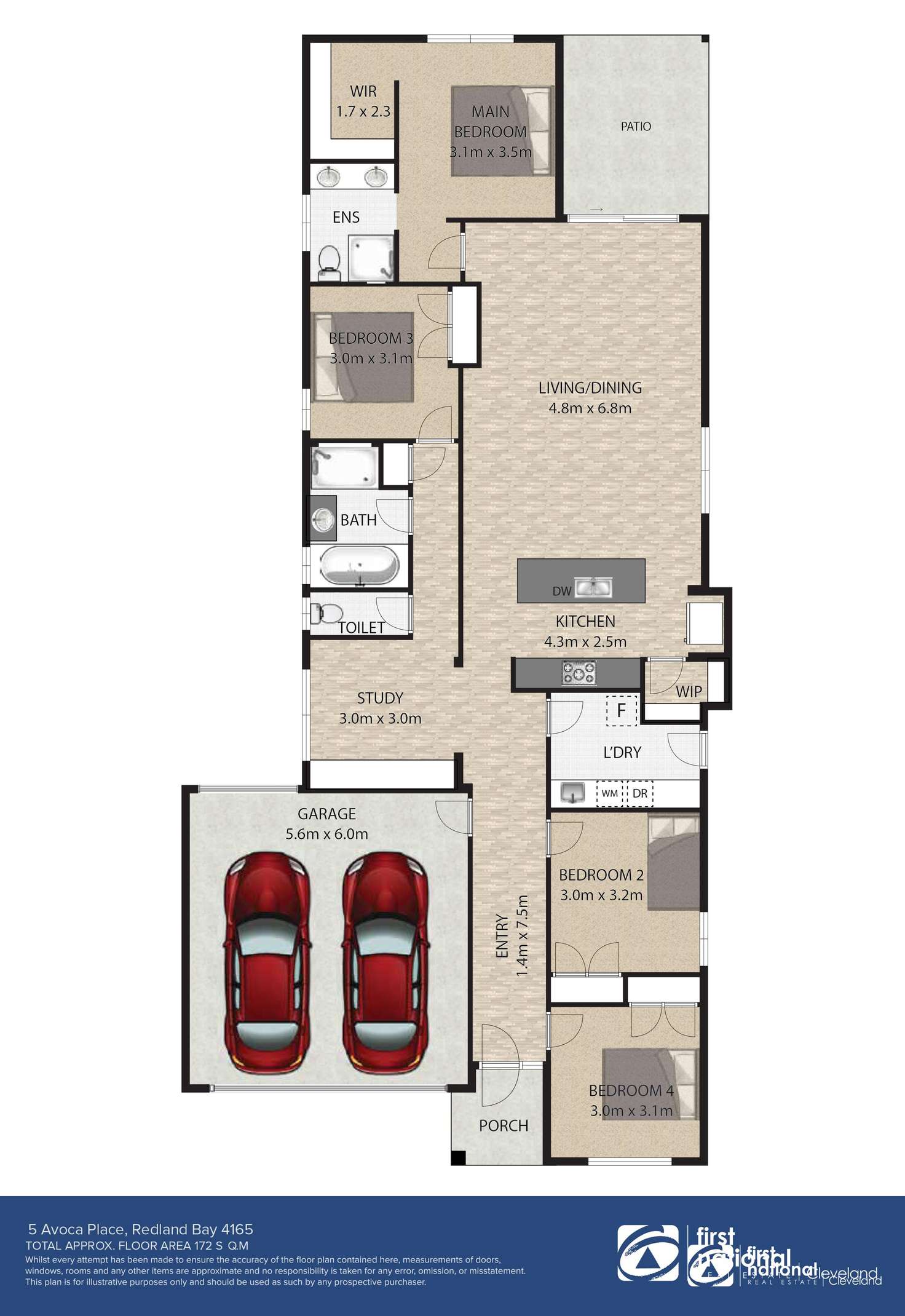 Floorplan of Homely house listing, 5 Avoca Place, Redland Bay QLD 4165