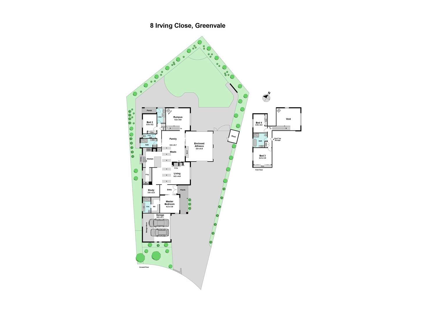 Floorplan of Homely house listing, 8 Irving Close, Greenvale VIC 3059