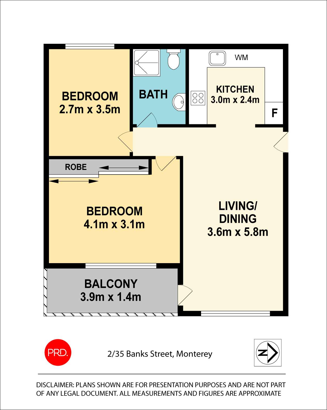 Floorplan of Homely apartment listing, 2/35 Banks Street, Monterey NSW 2217