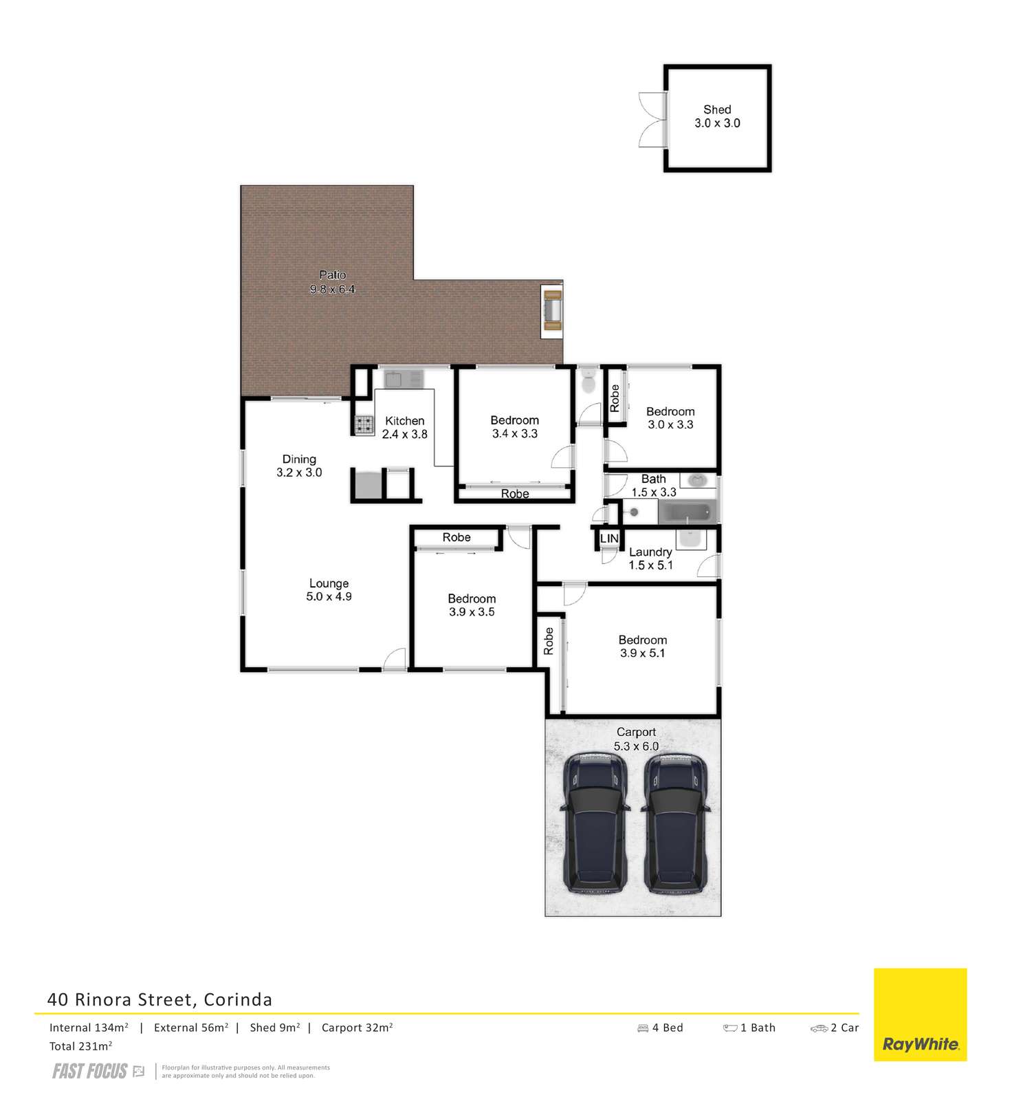 Floorplan of Homely house listing, 40 Rinora Street, Corinda QLD 4075