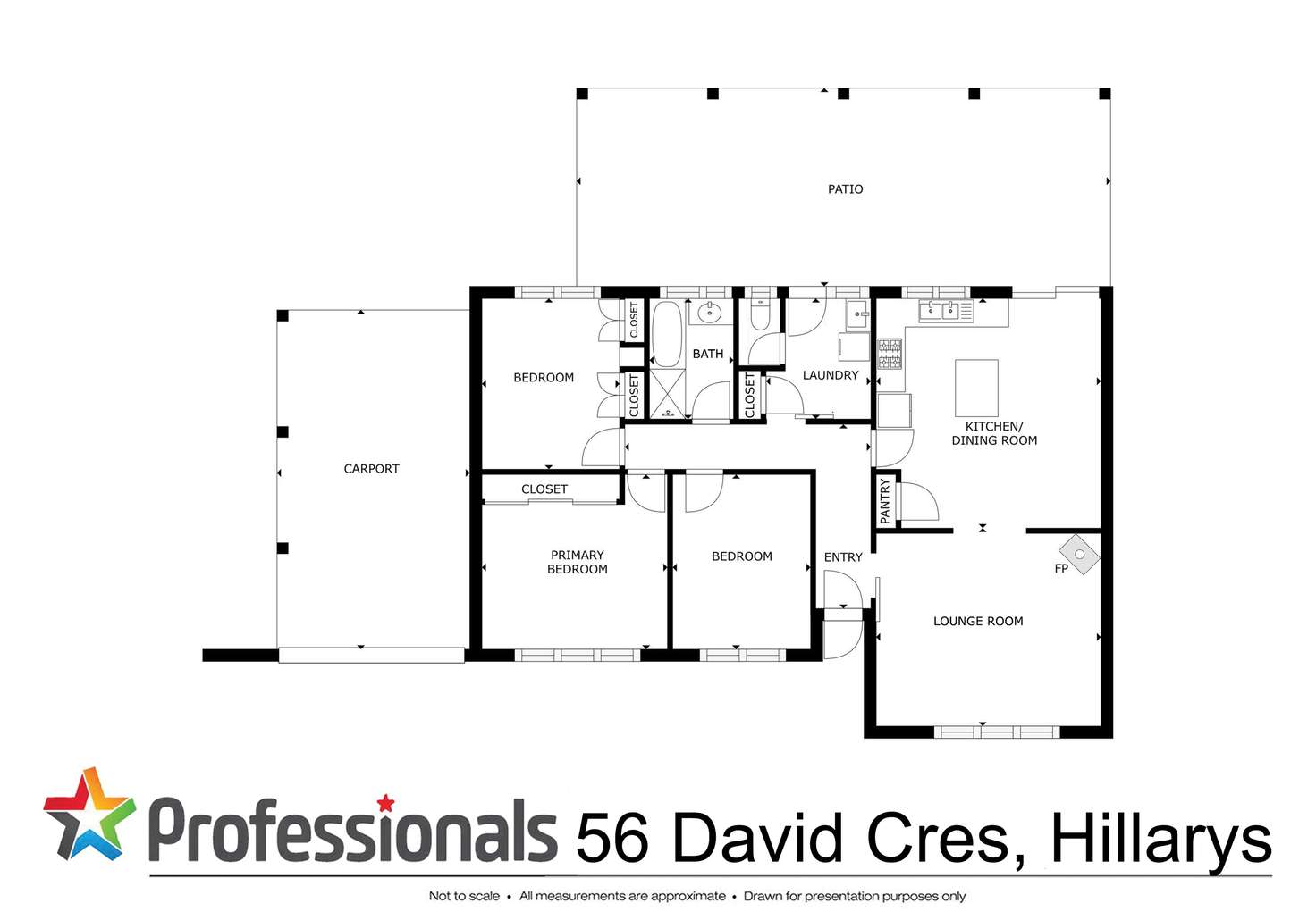 Floorplan of Homely house listing, 56 David Crescent, Hillarys WA 6025