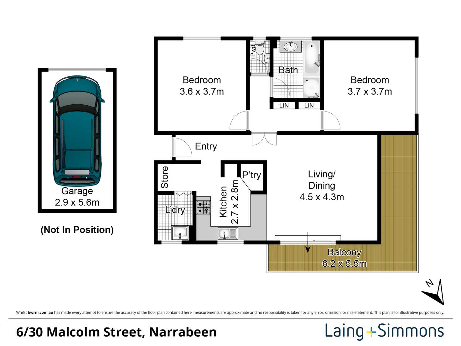 Floorplan of Homely apartment listing, 6/30 Malcolm Street, Narrabeen NSW 2101