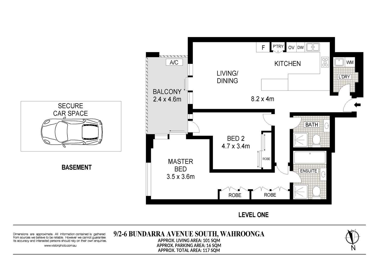 Floorplan of Homely apartment listing, 9/2-6 Bundarra Avenue South, Wahroonga NSW 2076