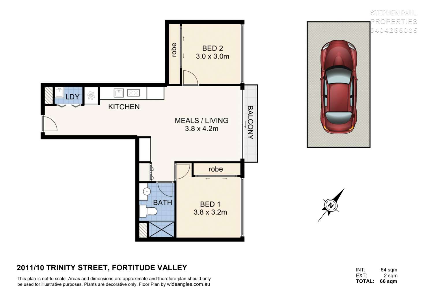 Floorplan of Homely unit listing, 2011/10 Trinity Street, Fortitude Valley QLD 4006