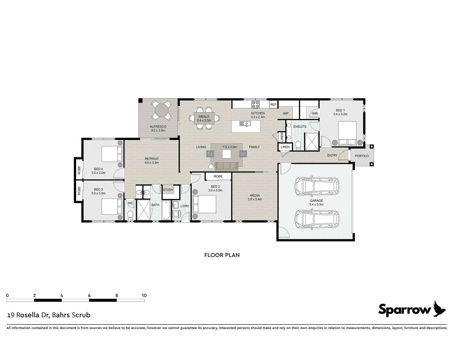 Floorplan of Homely house listing, 19 Rosella Drive, Bahrs Scrub QLD 4207