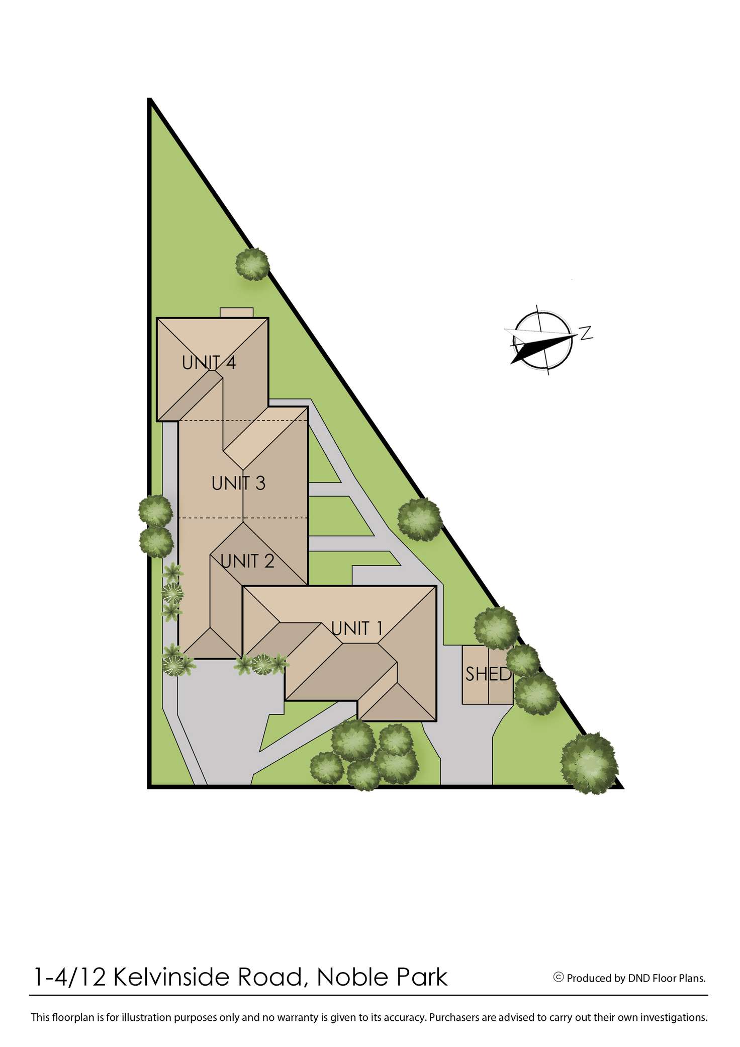 Floorplan of Homely blockOfUnits listing, 1-4/12 Kelvinside Road, Noble Park VIC 3174