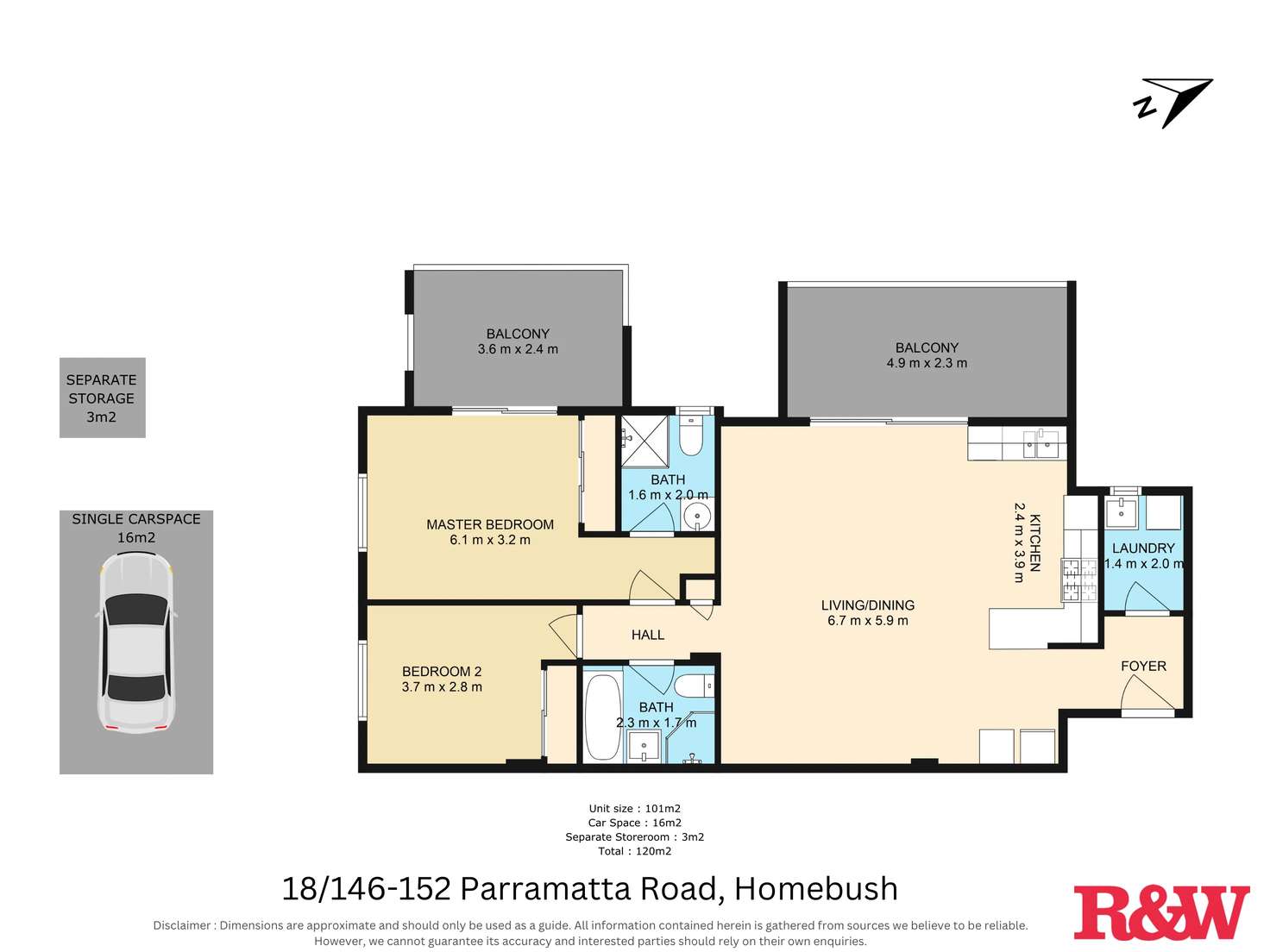 Floorplan of Homely apartment listing, 18/146-152 Parramatta Road, Homebush NSW 2140