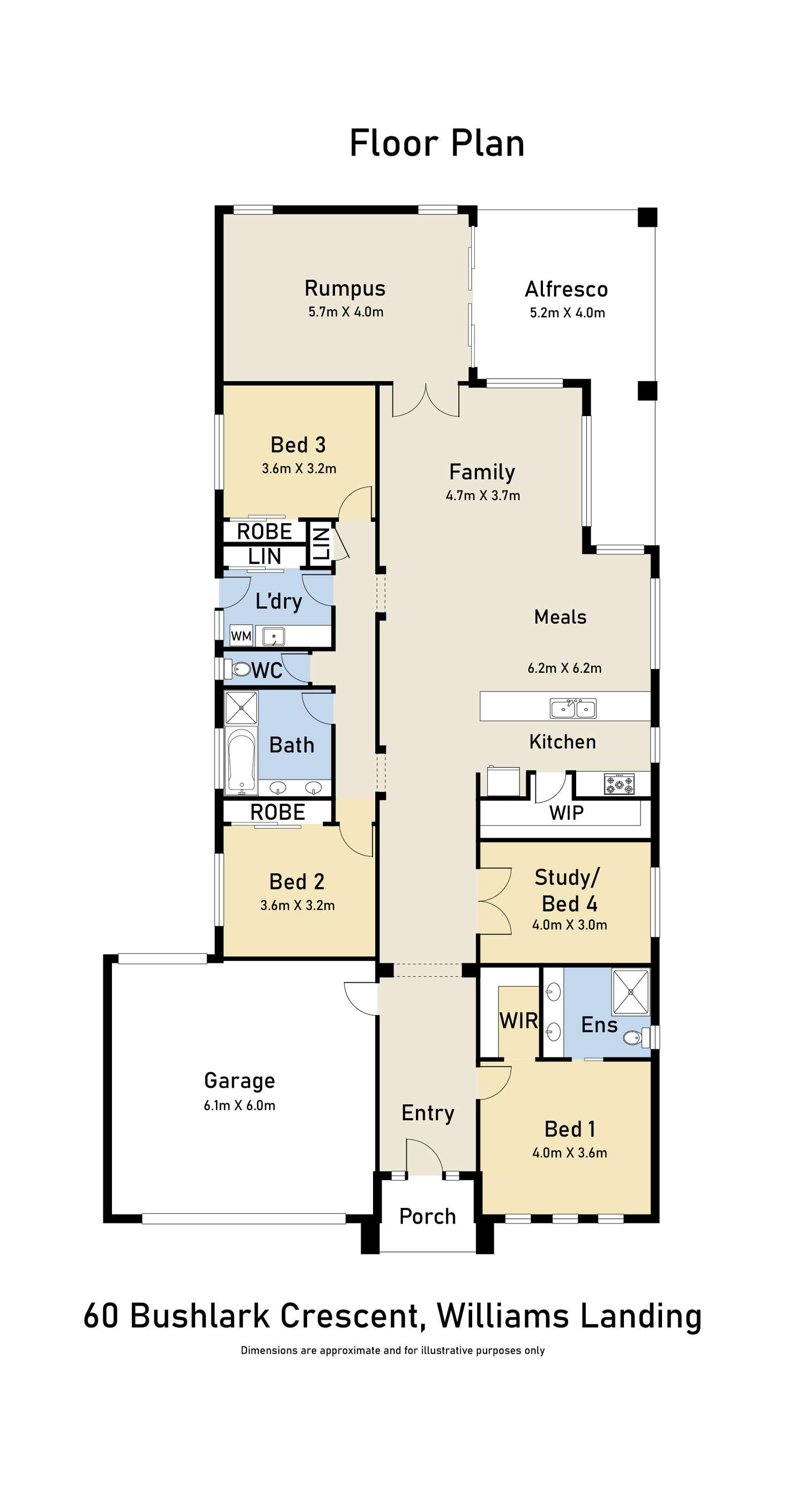 Floorplan of Homely house listing, 60 Bushlark Crescent, Williams Landing VIC 3027