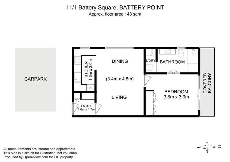 Floorplan of Homely house listing, 11/1 Battery Square, Battery Point TAS 7004