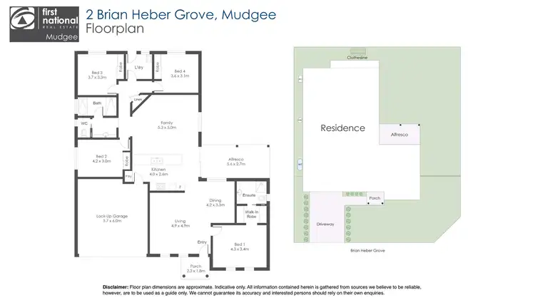 Floorplan of Homely house listing, 2 Brian Heber Grove, Mudgee NSW 2850