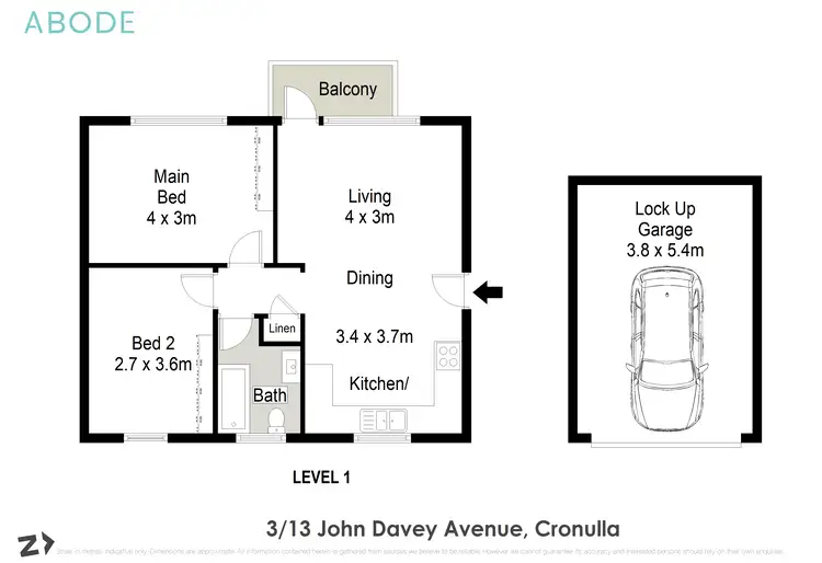 Floorplan of Homely apartment listing, 3/13 John Davey Avenue, Cronulla NSW 2230