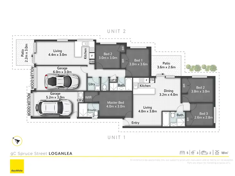 Floorplan of Homely semi-detached listing, 9C Spruce Street, Loganlea QLD 4131