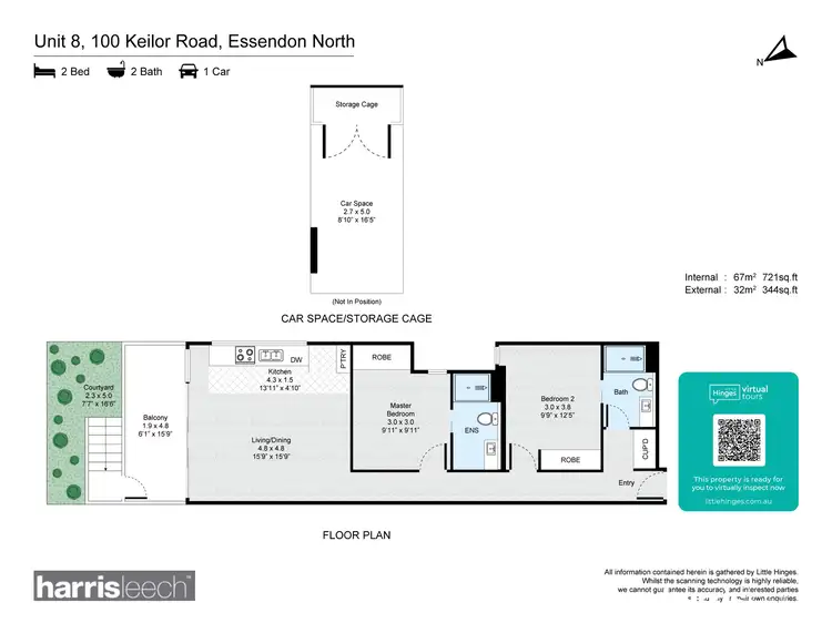 Floorplan of Homely apartment listing, 8/100 Keilor Road, Essendon North VIC 3041