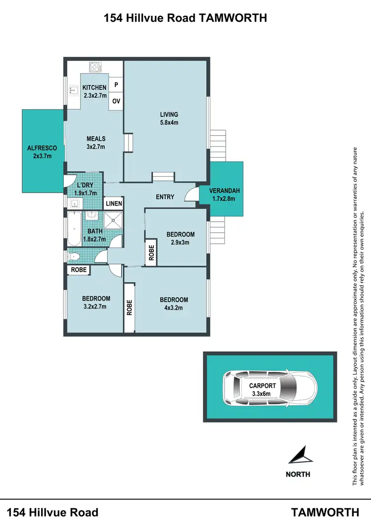 Floorplan of Homely house listing, 154 Hillvue Road, Tamworth NSW 2340