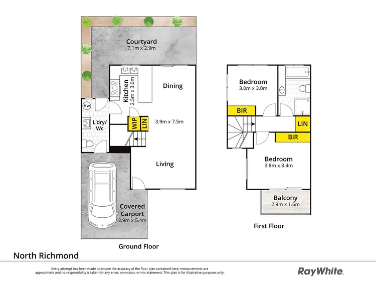 Floorplan of Homely townhouse listing, 3/3 Flinders Place, North Richmond NSW 2754