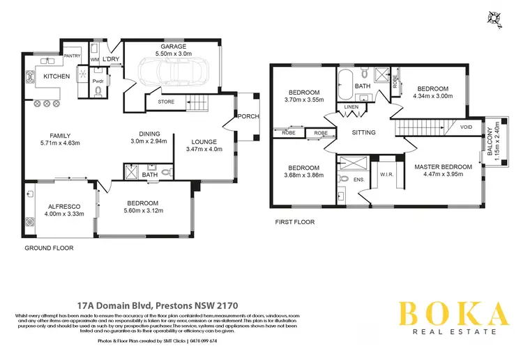 Floorplan of Homely house listing, 17a Domain Boulevarde, Prestons NSW 2170