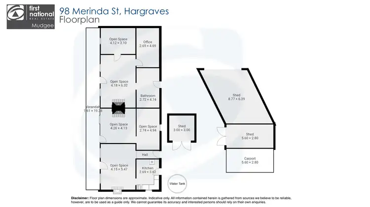 Floorplan of Homely house listing, 98 Merinda Street, Hargraves NSW 2850