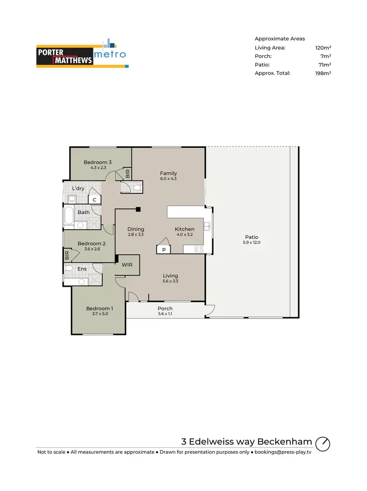 Floorplan of Homely house listing, 3 Edelweiss Way, Beckenham WA 6107