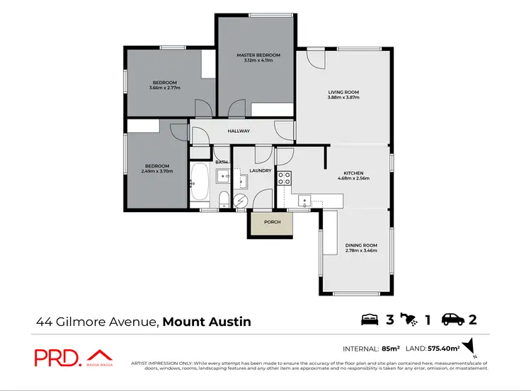 Floorplan of Homely house listing, 44 Gilmore Avenue, Mount Austin NSW 2650