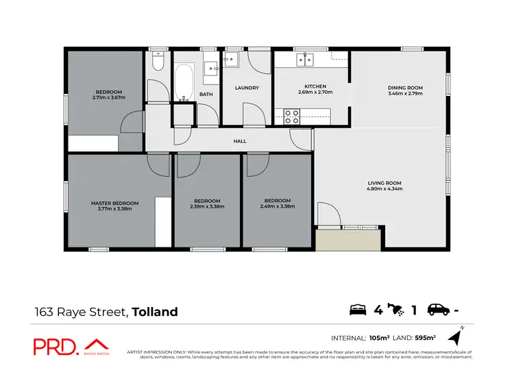 Floorplan of Homely house listing, 163 Raye Street, Tolland NSW 2650