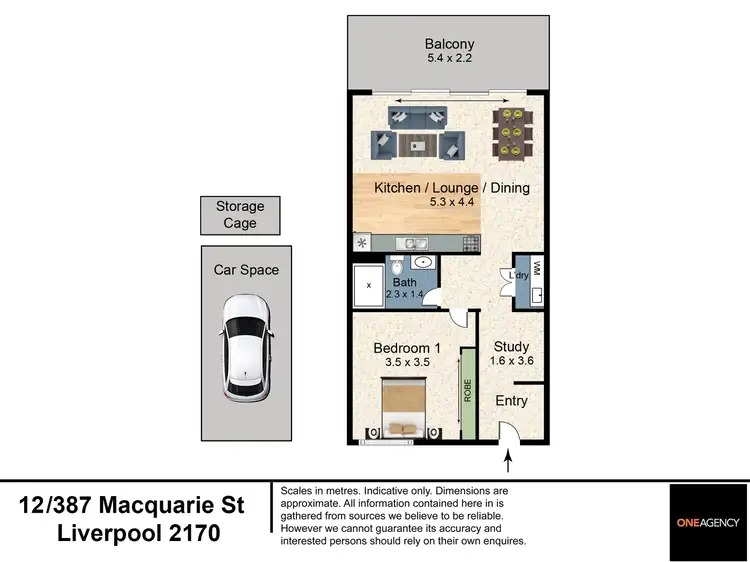 Floorplan of Homely apartment listing, 12/387 Macquarie Street, Liverpool NSW 2170