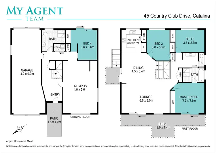 Floorplan of Homely house listing, 45 Country Club Drive, Catalina NSW 2536