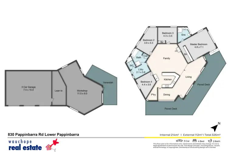 Floorplan of Homely rural property listing, 830 Pappinbarra Road, Pappinbarra NSW 2446