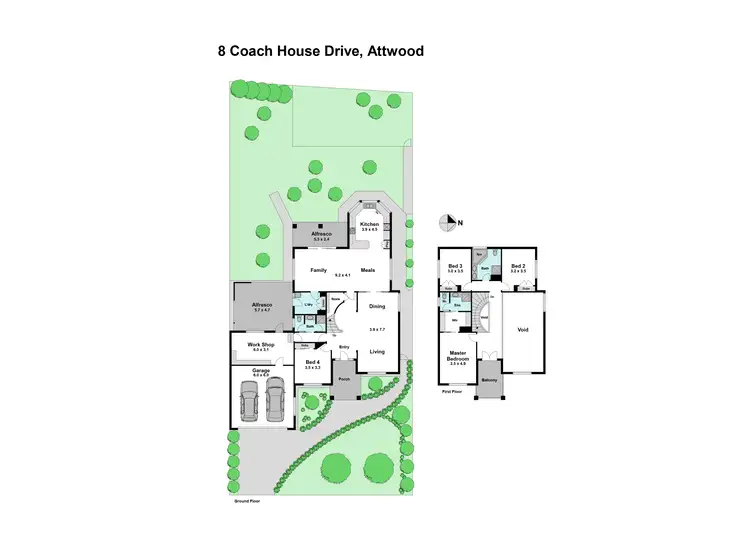Floorplan of Homely house listing, 8 Coach House Drive, Attwood VIC 3049