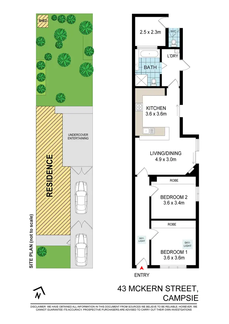 Floorplan of Homely house listing, 43 McKern Street, Campsie NSW 2194