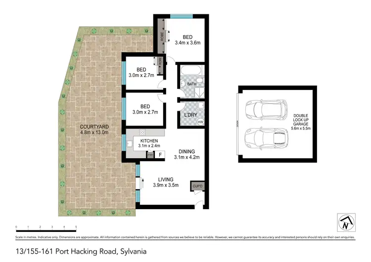 Floorplan of Homely unit listing, 13/155-161 Port Hacking Road, Sylvania NSW 2224