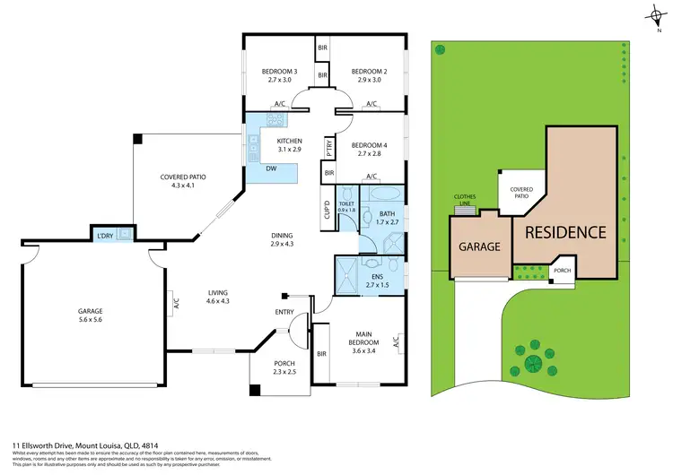 Floorplan of Homely house listing, 11 Ellsworth Drive, Mount Louisa QLD 4814
