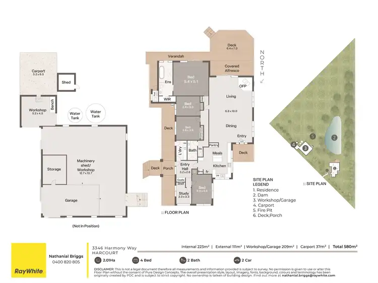 Floorplan of Homely house listing, 3346 Harmony Way, Harcourt VIC 3453
