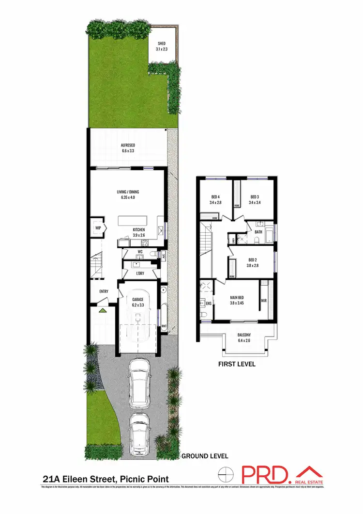 Floorplan of Homely semi-detached listing, 21a Eileen Street, Picnic Point NSW 2213