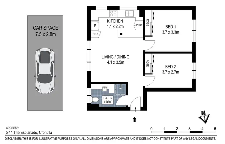 Floorplan of Homely unit listing, 5/4 The Esplanade, Cronulla NSW 2230
