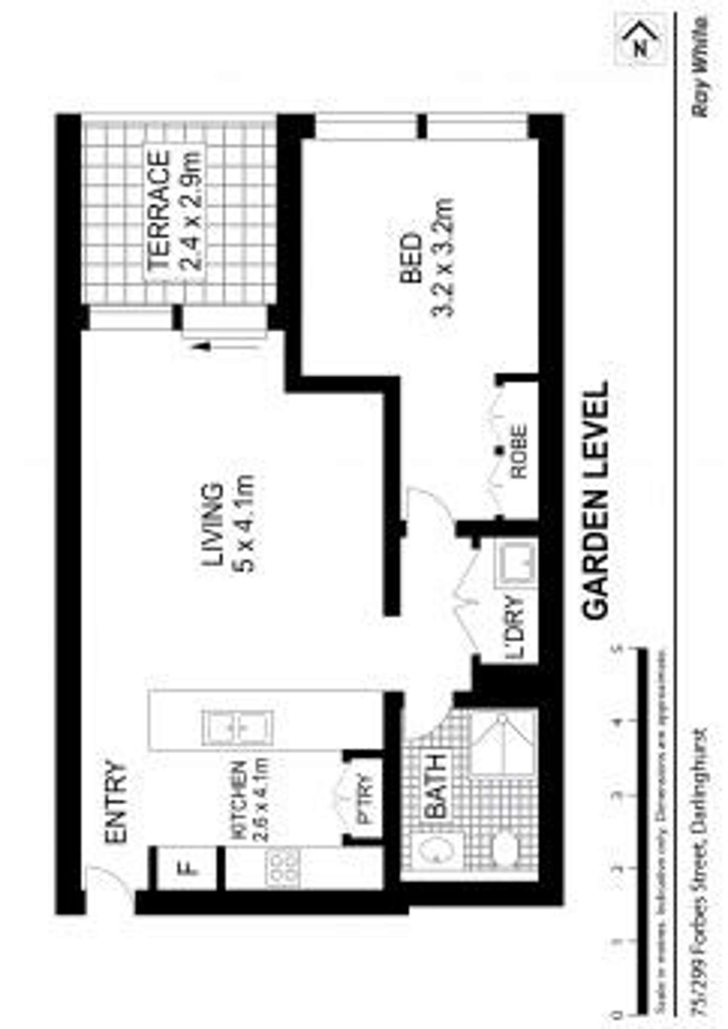 Floorplan of Homely apartment listing, 75/299 Forbes Street, Darlinghurst NSW 2010