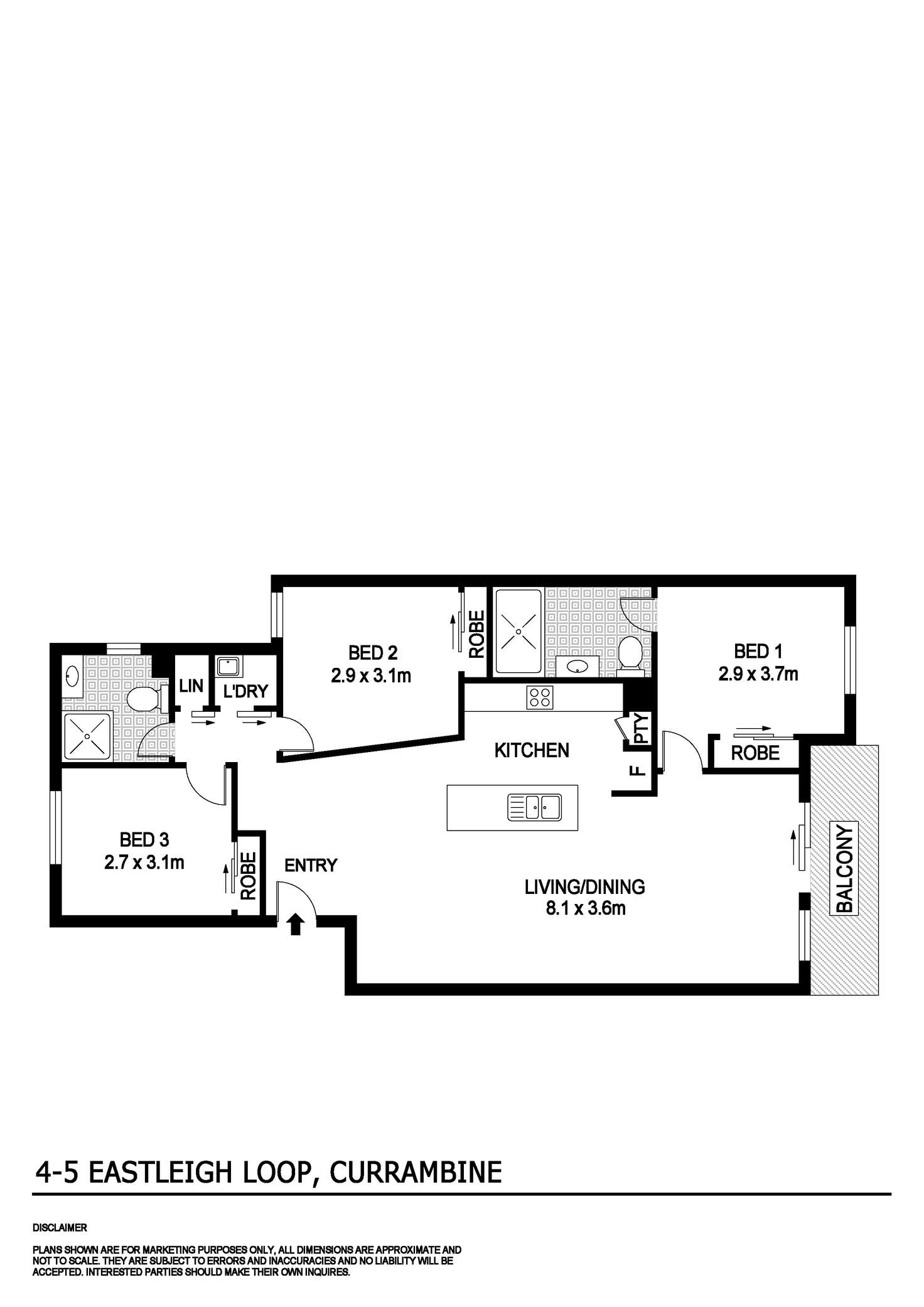 Floorplan of Homely apartment listing, 4/5 Eastleigh Loop, Currambine WA 6028