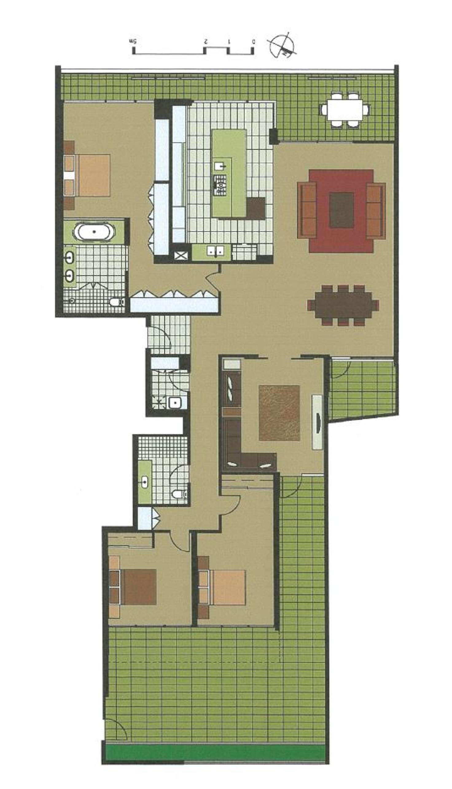 Floorplan of Homely apartment listing, 3/23 Bow River Crescent, Burswood WA 6100