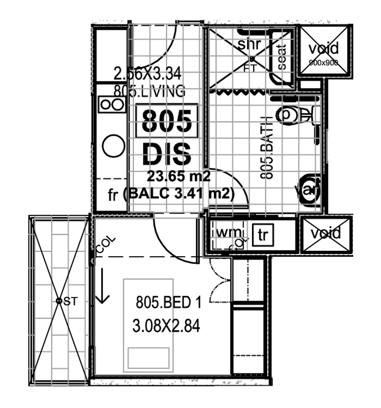 Floorplan of Homely apartment listing, 805/235-237 Pirie Street, Adelaide SA 5000